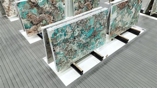 New Amazonite Slabs available, welcome your inquiry WhatsApp 86 17606071482 #amazonite #StoneFactory #marble #NaturalStone #quartzite