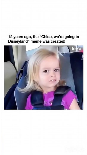 12 Years ago, the "Chloe, we're going to Disneyland" meme was created! #shorts #memes #funny #viral