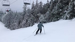 Day 34 of 19/20 at Okemo: Morning run on Upper Fall Line Black Diamond Trail #snowboarding #skiing #okemo #20192020skiseason #nyskiclub | NY Ski & Snowboard Club