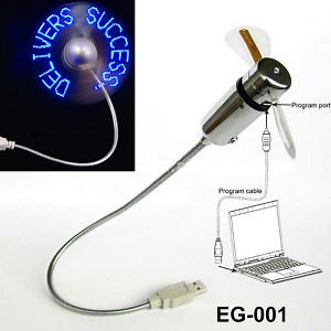 Programmable USB LED Message Fan