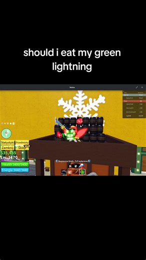 should I eat my green lightning. #bloxfruits #roblox #greenlightning