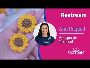Learn how to make a crochet sunflower appliqué now!