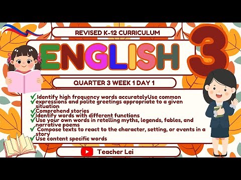 ENGLISH 3 QUARTER 3 WEEK 1 DAY 1 REVISED K-12 CURRICULUM