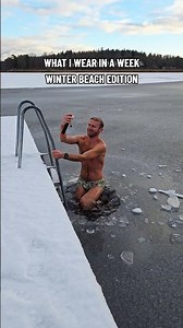 What I wear in a week ❄️🩲 Winter Ice Bath Edition #swimwear #trends #shorts