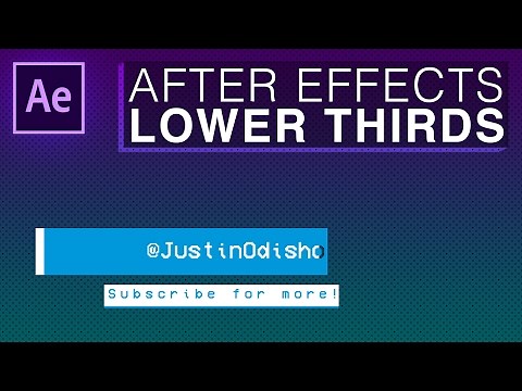 How to Create a Simple Lower Third Intro Animation (Adobe After Effects CC Motion Graphics Tutorial)
