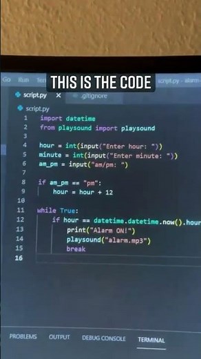🐍 Build Your Own Alarm Clock in Python ⏰🔥