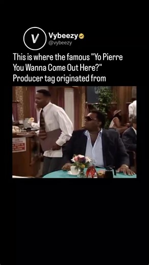 vybeezy on Instagram: "follow us @vybeezy for more! The iconic line Yo Pierre you wanna come out here became one of the most recognizable producer tags in hip hop history. The voice comes from a 2017 episode of The Jamie Foxx Show, where Jamie Foxx calls out to a character named Pierre off screen. Producer Pierre Bourne later sampled the line, adjusted the pitch, and turned it into his signature tag. That simple TV moment went on to introduce beats on huge tracks like Playboi Carti’s Magnolia, i