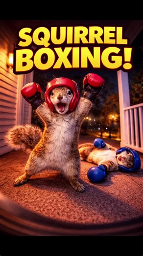 Intense squirrel fight #animals #fight #boxing #squirrel #winner