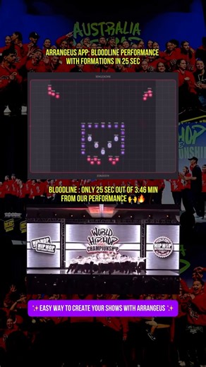 Dance formations made easy 🇺🇦 on Instagram: "Create your ideas easily and much faster with the ArrangeUs app!🤌🏼❤️‍🔥 Every process takes just a few minutes since our app offers a wide range of features, letting you try different options without getting lost in adjustments.✨🙌 Add music, set drawing timings, enter participants’ names, change shapes and colors — all in just a second!💯 Join the clan of creatives with ease and joy!❤️"