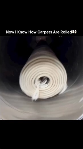 Shivam Kumar | Fynny on Instagram: "This video shows an automated carpet rolling machine designed to wind large rugs tightly onto a central core using centrifugal force. Instead of manual labor, the machine spins and guides the carpet evenly, ensuring uniform tension, compact rolls, and faster production. What’s interesting is how easily this specialized equipment gets misidentified. Many viewers mistake it for a washing machine, highlighting how unfamiliar most people are with industrial manufa