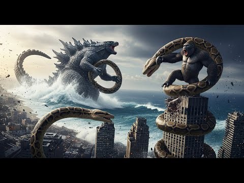 King Kong and Godzilla vs. Giant Python Snakes: A Major Clash At Sea And İn The City - THE TRUTH!