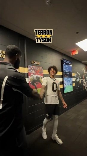 Fred McAfee introduces Terron Armstead to Jordyn Tyson #saints #nfl #shorts
