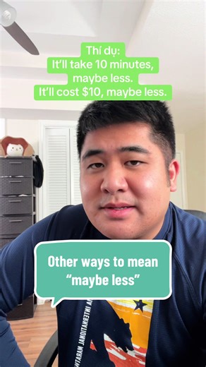 Alternatives to Say 'Maybe Less' in English