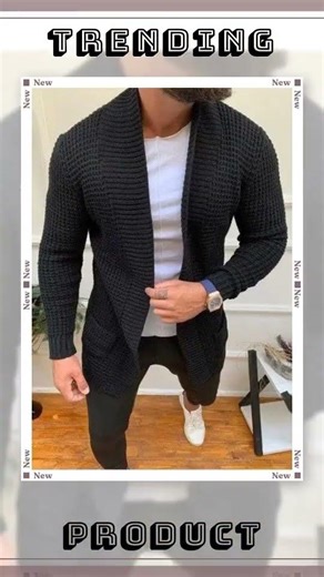 Men’s Shawl Collar Cardigan Sweater – Casual Knit