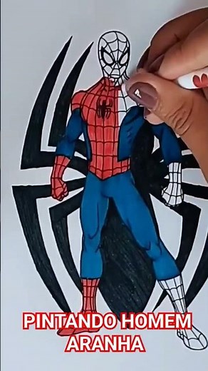 Pintando Homem Aranha #coloring #desenho #desenhoinfantil #drawing #colorirdesenhos #desenhodepintar