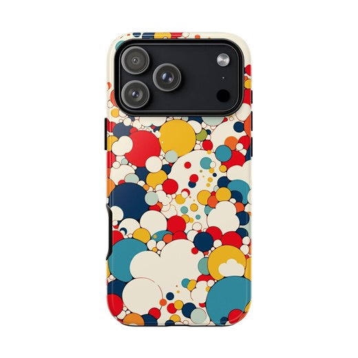 Abstract Circle Colorful Pattern Phone Case: iPhone 17 16 15 14 13 12 | Galaxy S26 S25 | Pixel 10 9 | Tough, Magsafe - Etsy