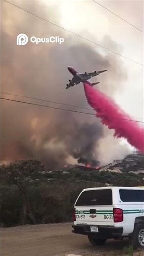 Wildfire vs. 747 Supertanker: Fire Battles Blazing Inferno #shorts
