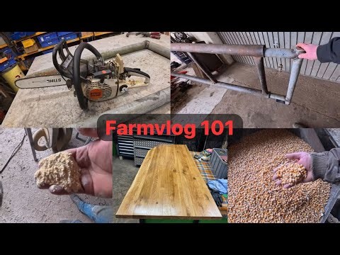 Farmvlog#101 🌽Körnermais/ Futtermischung/ Gatter/ Schreibtischplatte/ Motorsage