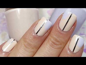 Easy Pastel and Striping Tape Nail Art | No Tools Nails | Nail Tutorial for Beginners