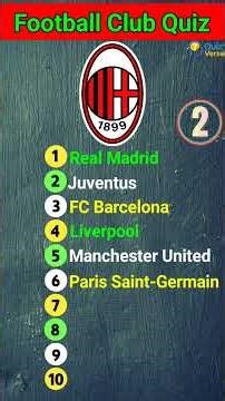 Guess The Football Club By Logo ⚽ | Quiz #shorts