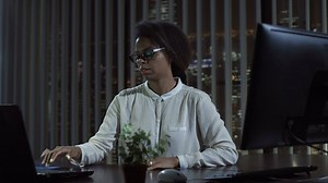 Exhausted woman takes off his glasses - Free Stock Video