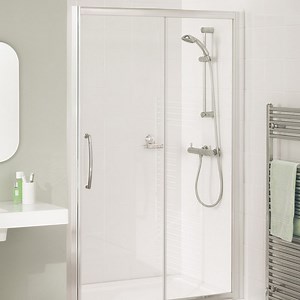 Lakes Bathrooms 1200mm Semi Frameless Sliding Shower Door| LKV2S120S