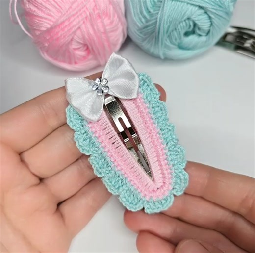 😍👌Super easy crochet hair pin tutorial for beginners😍👌 #Angel_crochet_the_best #explore #tutorial #knitting #crochet | Angel crochet