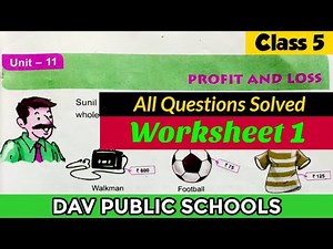 DAV class 5 maths unit 11 worksheet 1 all questions solved