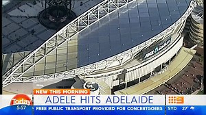ADELE HITS ADELAIDE: The capital of South Australia should be renamed ADELE-aide, the city going crazy ahead of the superstars first show. #9News | http://9News.com.au | 9 News Adelaide