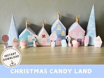Christmas Candy land advent calendar - Printable DIY Christmas Decor