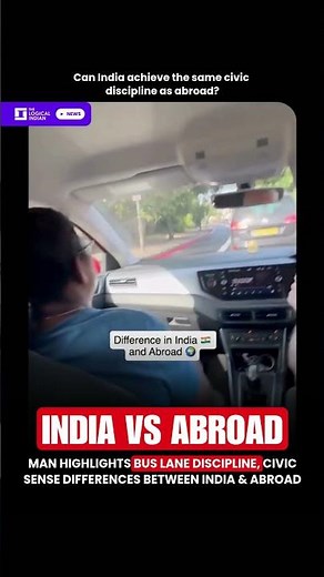 Man Highlights Bus Lane Discipline, Civic Sense Differences Between India & Abroad