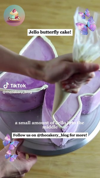 Jello Butterfly Cake Decorating Tutorial