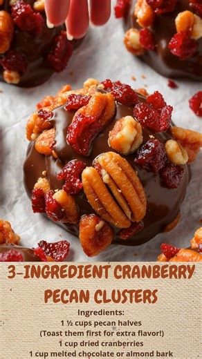 3-INGREDIENT CRANBERRY PECAN CLUSTERS | Cakecrafted Recipes