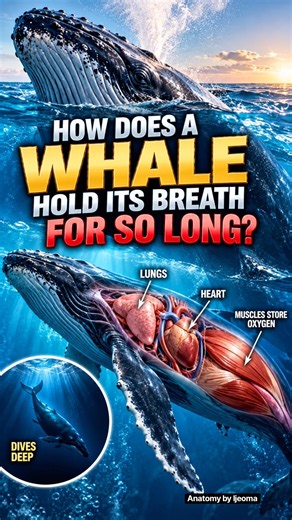 How Does a Whale Hold Its Breath for So Long? 🐋 Amazing Science (Whale Breath Hold Explained) #sh...