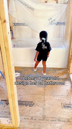 3.9M views · 10K reactions | I let my 4 year design her own bathroom! I have an interior designer on my hands !!! Faucet and final touches are still pending but love the way it turned out #amorareign #reels #viral #remodel #newconstruction #reveal #interiordesign #pink | Risha Sales | Facebook