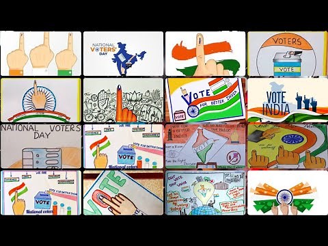 National voters day drawing ideas, National voters day poster making ideas, Ashwin's World