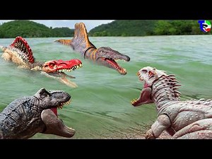 INDOMINUS Vs T-REX, & SPINOSAURUS 🦖 Final Battle | Jurassic World Toy Movie