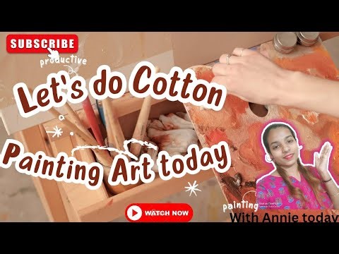 Cotton Painting Art||🤩 Today's special Do Try it||😍🧑‍🎨📌