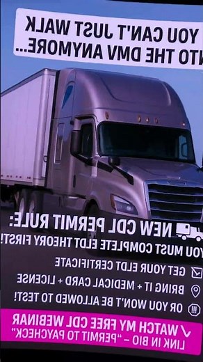 🚛 New CDL Permit Rule: You MUST complete ELDT theory first!