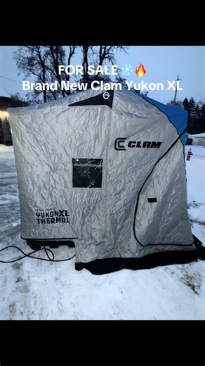 Brand New Clam Yukon XL Flip Over For Sale 🔥 Never Used #ClamYukonXL #IceFishing #FlipOverShack #IceShackForSale #ClamOutdoors