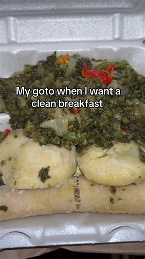 Honestly does me good for breakfast and lunch! #callaloo #boileddumplings #banana #fyp #jamaicanbreakfast