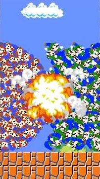 1 Million Marios vs. 1 Million Luigis in Super Mario Bros.! 😱 #mario #supermario #shorts