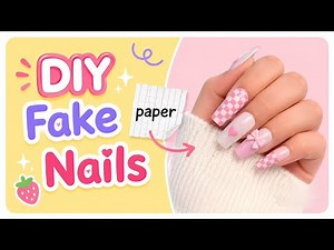 How to make a Fake nails with paper/ DIY Fake Nails at home