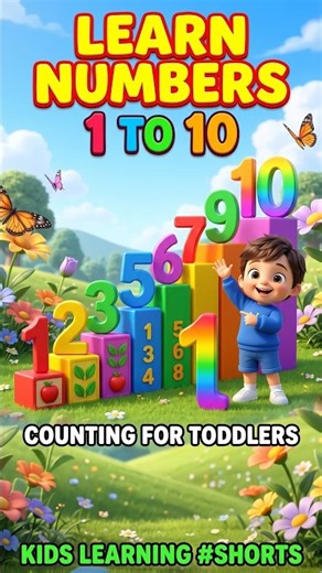 The Easiest Way to Learn Numbers 1-10 🎨 #LearnNumbers #countingforkids #onetoten