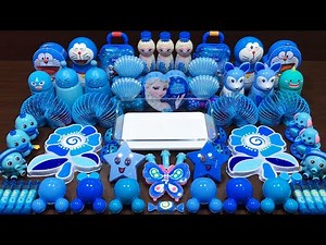 Blue Slime | Mixing Beads and Glitter into Glossy Slime | Satisfying Videos #274