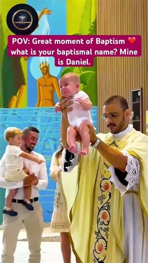 POV: Great moment of Baptism ❤️ what is your baptismal name? Mine is Daniel. #CatholicGospelMedia