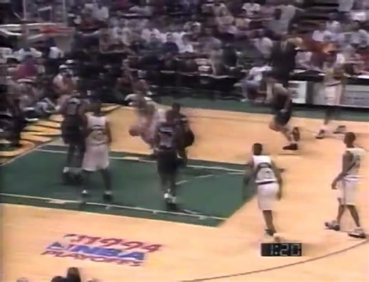 🏀On May 7, 1994 in one of the biggest upsets in NBA Playoff history, the 8th-seeded Denver Nuggets eliminated the top-seeded Seattle SuperSonics 98-94 in overtime in Game 5 of their Western Conference First Round series at the Seattle Coliseum. The Nuggets, who won the last 3 games of the series, became the first number 8 seed to upset a number 1 seed since the First Round of the NBA Playoffs went to a best-of-5 format in 1984. Nuggets center Dikembe Mutombo fell to the floor after grabbing the