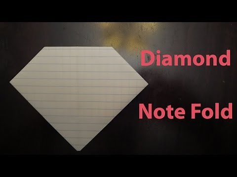 Origami Diamond Note Fold