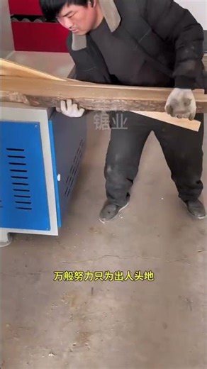 Real footage of a multi-blade saw in operation for square timber: simultaneous cutting