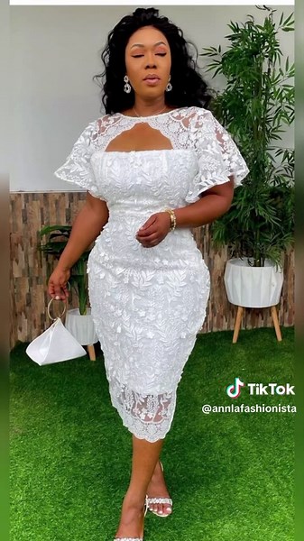 Elegant White Lace Dress Designs for Classy Ladies